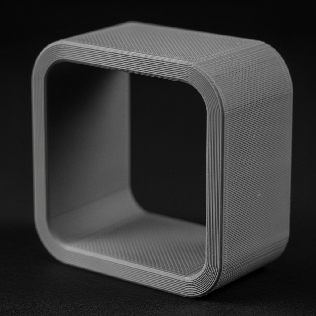 Freshly 3D printed FDM part with visible layer lines